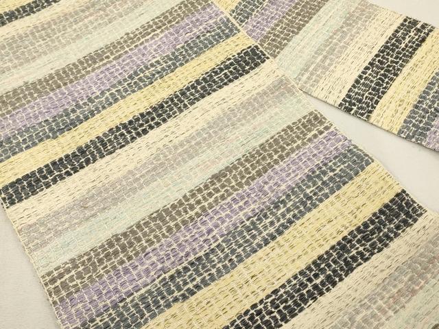 平和屋着物○八寸名古屋帯 縞 正絹 逸品 AAAN3792az