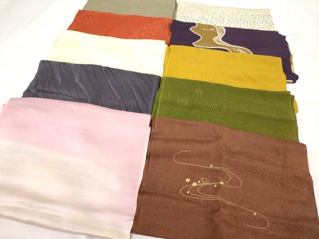 平和屋着物★和装小物　上質な帯揚げ　10枚セット　逸品　AAAO1345ps