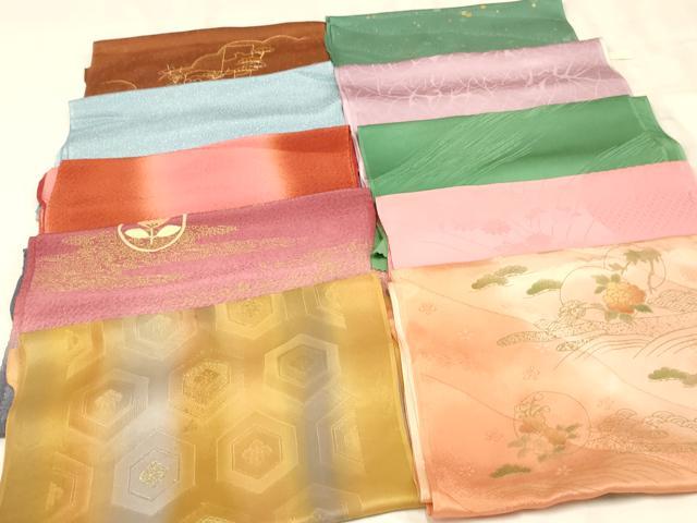 平和屋着物★和装小物　上質な帯揚げ　10枚セット　未使用品多数　逸品　AAAO1695ps