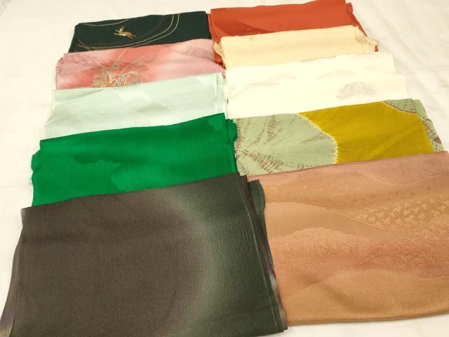 平和屋着物★和装小物　上質な帯揚げ　10枚セット　未使用品多数　逸品　AAAO1698ps