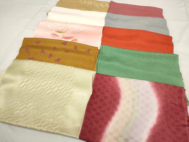 平和屋着物★和装小物　上質な帯揚げ　10枚セット　逸品　AAAO4126ps