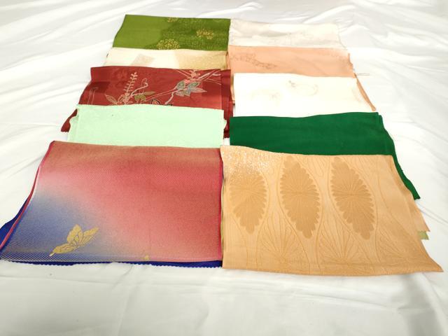平和屋着物★和装小物　上質な帯揚げ　10枚セット　逸品　AAAO4935ps