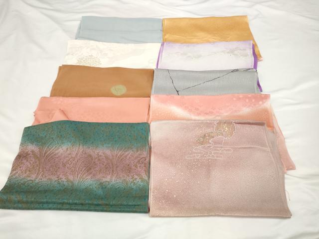 平和屋着物★和装小物　上質な帯揚げ　10枚セット　逸品　AAAO5759ps
