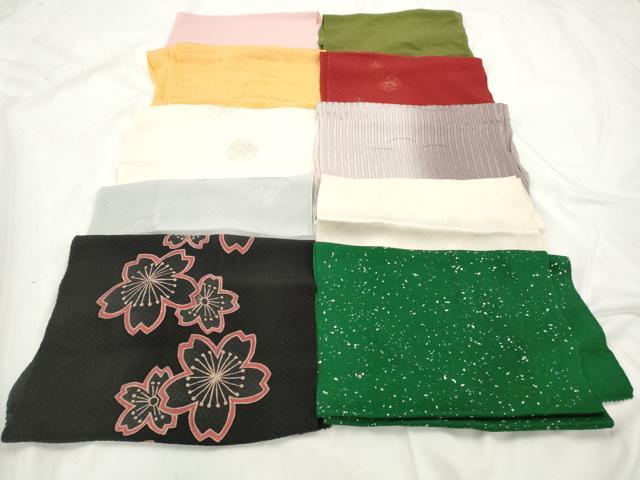 平和屋着物★和装小物　上質な帯揚げ　10枚セット　逸品　AAAO7716ps