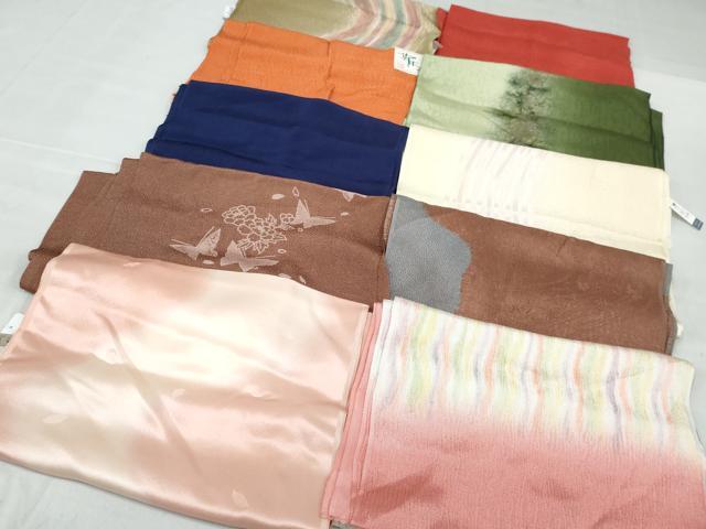 平和屋着物★和装小物　上質な帯揚げ　10枚セット　逸品　AAAO7923ps