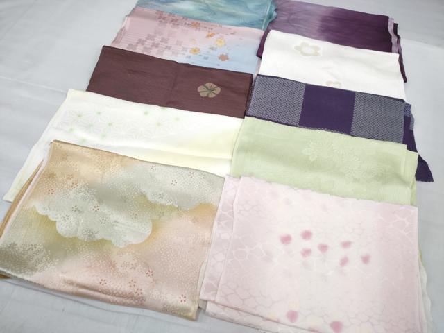 平和屋着物★和装小物　上質な帯揚げ　10枚セット　逸品　AAAO7925ps