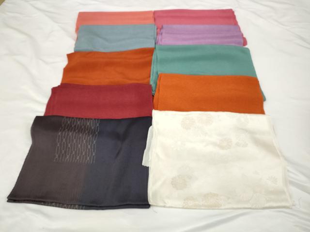 平和屋着物★和装小物　上質な帯揚げ　10枚セット　逸品　AAAO8742ps