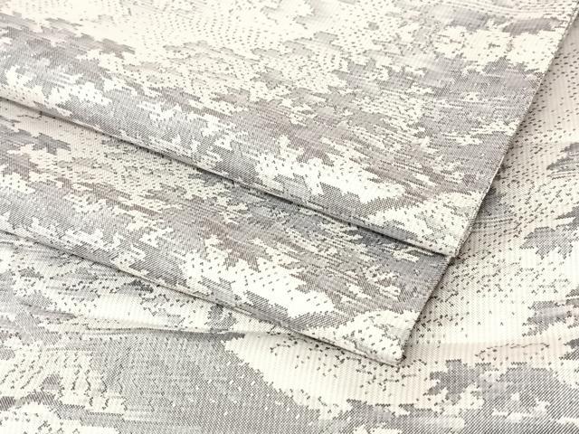 平和屋着物●本場大島紬　白大島　風景文　さが美扱い　正絹　逸品　AAAP1812zg