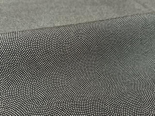 平和屋着物○江戸小紋 鮫小紋柄 黒地 正絹 逸品 AAAQ0473np