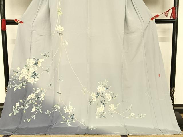 平和屋着物○本加賀友禅作家 岡本幸治 訪問着 枝花文 正絹