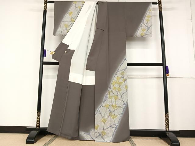 平和屋着物○日本工芸会正会員 染色作家 木原明 訪問着 網目文様