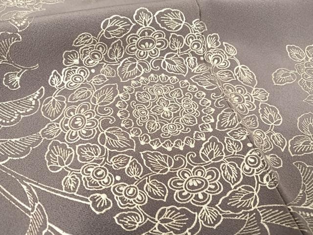 平和屋着物●金彩友禅　卓越技能者・名工・和田光正　訪問着　光彩箔　更紗花文　正絹　逸品　AAAQ0653np 平和屋着物○金彩友禅 卓越技能者・名工・和田光正 訪問着 光彩箔