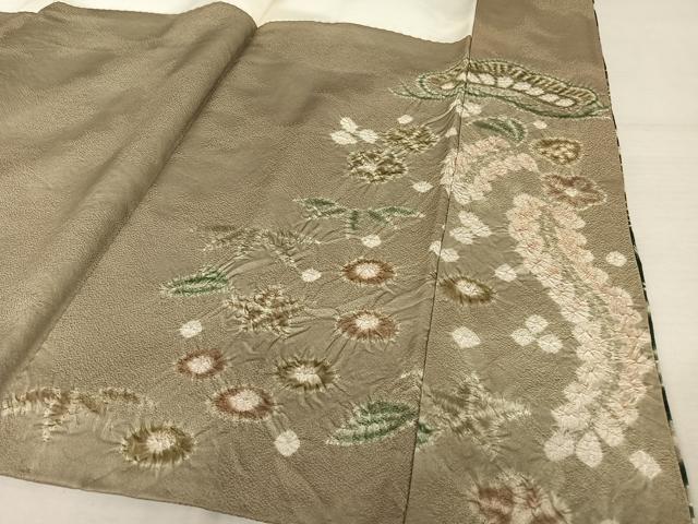 平和屋着物○訪問着 絞り 辻が花 暈し染め 金彩 正絹 逸品 AABB4341ph