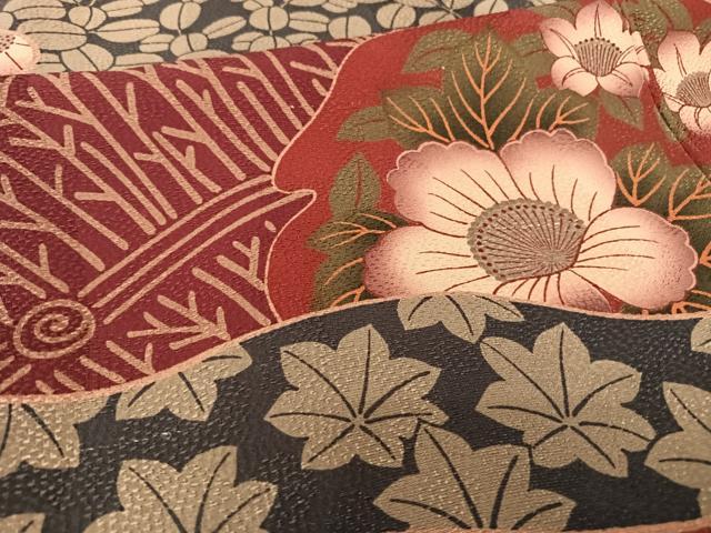 平和屋着物○豪華振袖 絞り 草花文 黒地 正絹 逸品 AABA2733ph