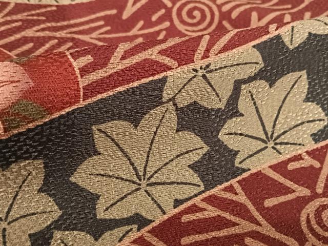 平和屋着物●豪華振袖　作家物　草花　桜　黒地　正絹　逸品　AAAQ0658np 平和屋着物○豪華振袖 作家物 草花 桜 黒地 正絹 逸品 AAAQ0658np 平和屋