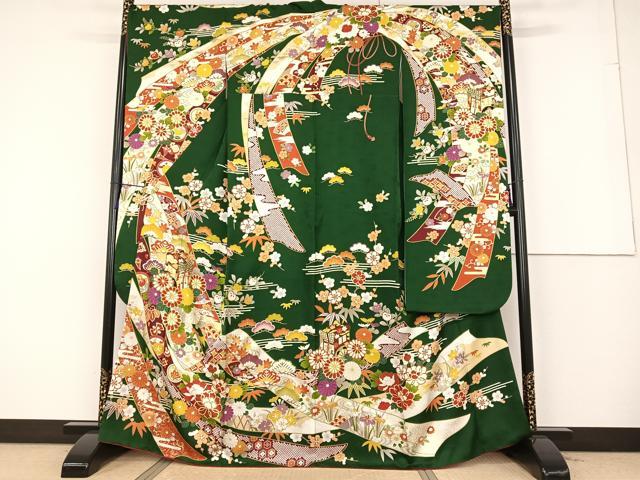 D017☆送料込み❣️仮絵羽 未仕立て 振袖 雲に松竹梅模様 刺繍 八掛付き❣️ 楽天市場】未仕立て 振袖 22点セット赤 吉澤の本格型友禅 松竹梅