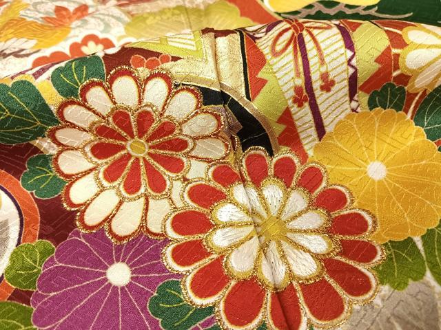 美品　松竹梅　金糸　落款入り　金駒刺繍　逸品　振袖　フルセット 振り袖 お値下げ！金駒刺繍 振袖 フルセット 成人式 豪華柄 振袖フル