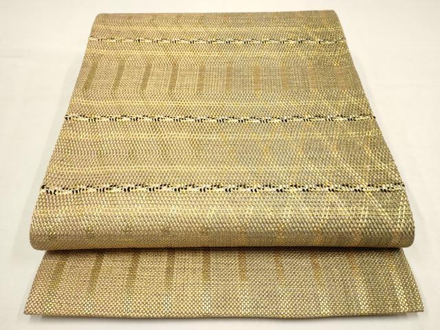 平和屋着物●太鼓柄袋帯　組紐間道　金糸　正絹　逸品　AAAQ7617wj