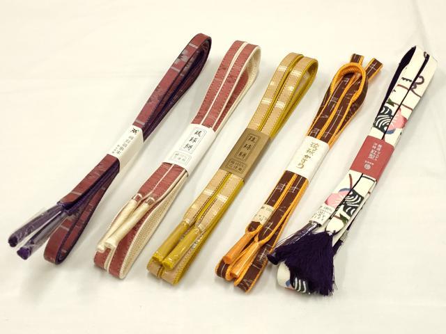平和屋着物○和装小物 上質な帯締め5本セット 本場琉球絣 紅型
