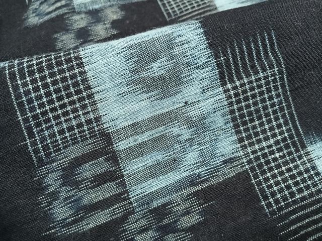 平和屋着物▽久留米絣 単衣 十字絣 綿 逸品 未使用 DAAV9544sf