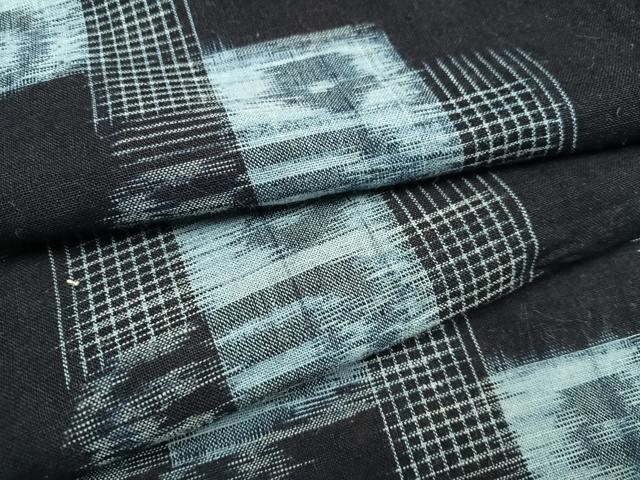 平和屋着物▽久留米絣　単衣　綿　逸品　AAAR7676ph