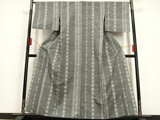 平和屋着物▽上質な紬 単衣 花間道 正絹 逸品 AAAS1500oa