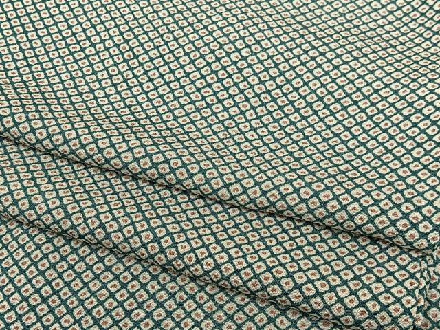 平和屋着物▽上質な小紋　単衣　鹿の子文　鬼しぼ縮緬　正絹　逸品　AAAS1501oa