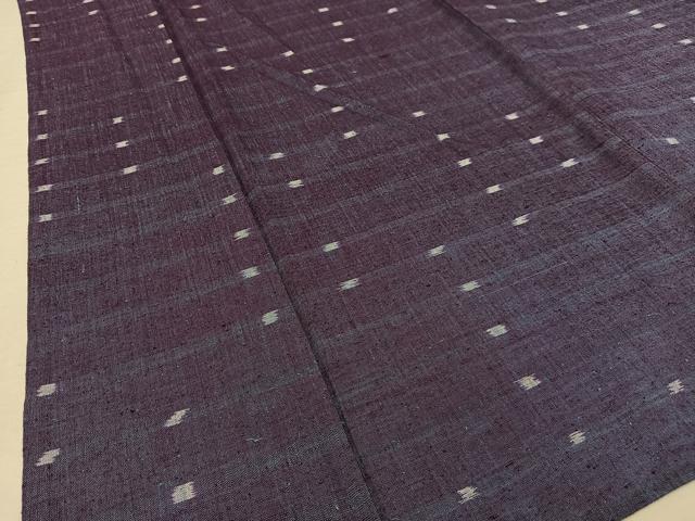 平和屋着物▽上質な紬　単衣　緯絣　正絹　逸品　AAAS1508oa 平和屋着物▽上質な紬 単衣 緯絣 正絹 逸品 AAAS1508oa