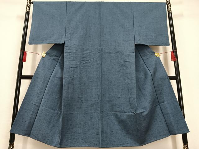 平和屋着物▽男性　紬　単衣　御召御納戸色　伊勢丹扱い　ウール　AAAS1521oa 平和屋着物▽男性 紬 単衣 御召御納戸色 伊勢丹扱い ウール AAAS1521oa