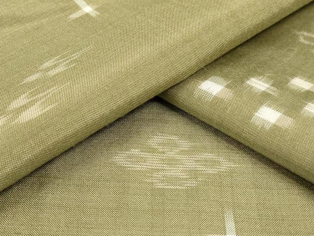 平和屋着物▽上質な紬 単衣 絣文 正絹 逸品 DAAS0278az