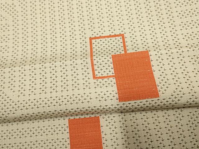 平和屋着物▽お召 単衣 色紙重ね文 正絹 逸品 AAAS4933fy