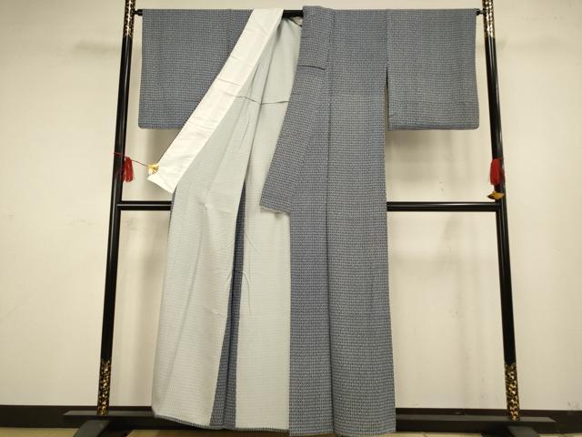 平和屋着物▽上質な小紋　単衣　立涌花文　正絹　逸品　AAAS4949fy 平和屋着物▽上質な小紋 単衣 立涌花文 正絹 逸品 AAAS4949fy