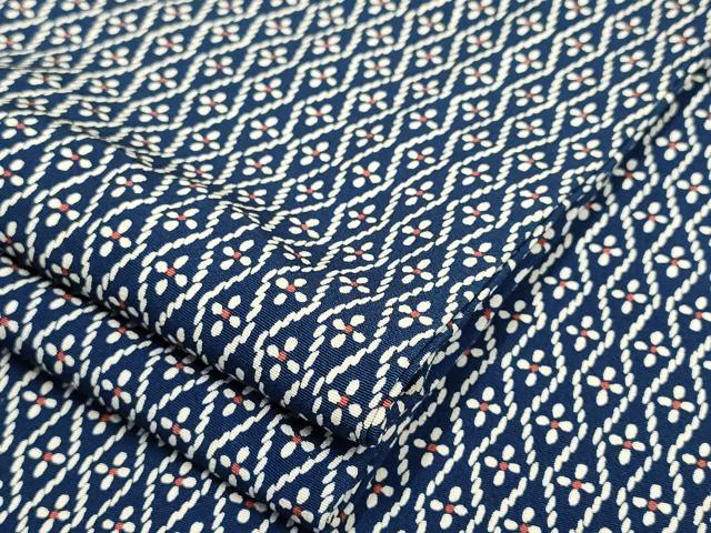 平和屋着物▽上質な小紋　単衣　立涌花文　正絹　逸品　AAAS4949fy