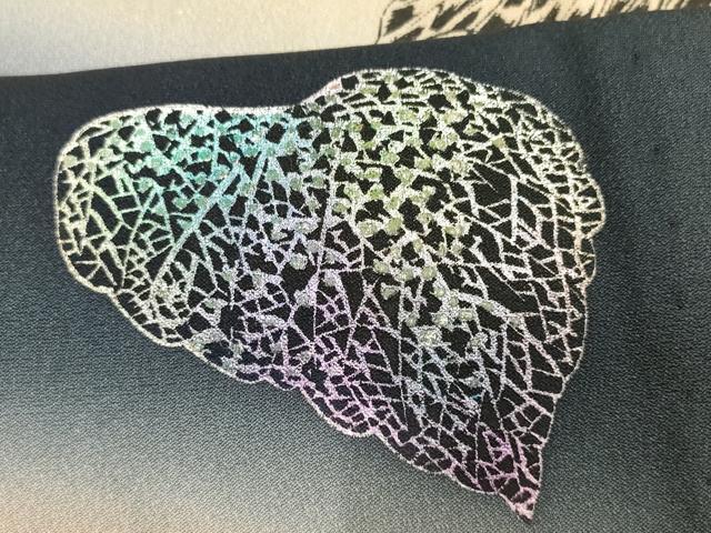 平和屋着物▽訪問着 単衣 舞葉文 金銀彩 さが美扱い 正絹 逸品 AAAS4961fy