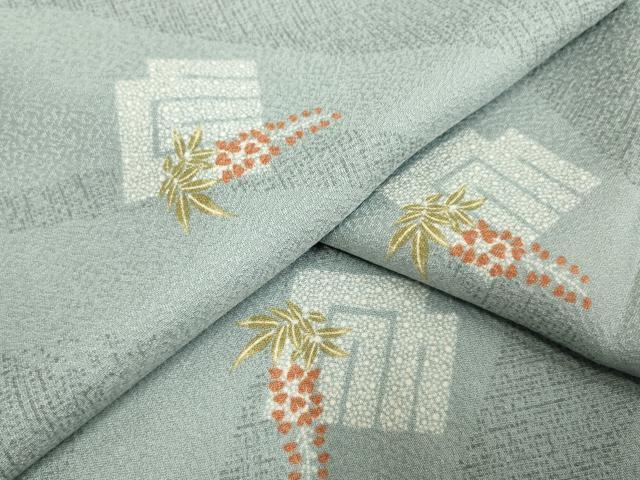 平和屋着物▽上質な小紋　単衣　源氏香　藤花房　正絹　逸品　未使用　AAAS4970fy