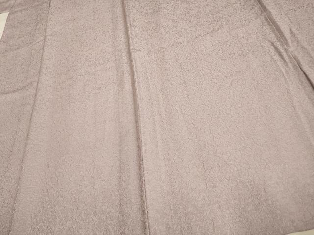 平和屋着物▽上質な色無地　単衣　牡丹鼠色　正絹　逸品　AAAU8509fy 平和屋着物▽上質な色無地 単衣 牡丹鼠色 正絹 逸品 AAAU8509fy