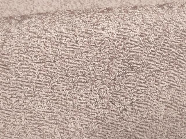 平和屋着物▽上質な色無地 単衣 作家物 牡丹鼠色 正絹