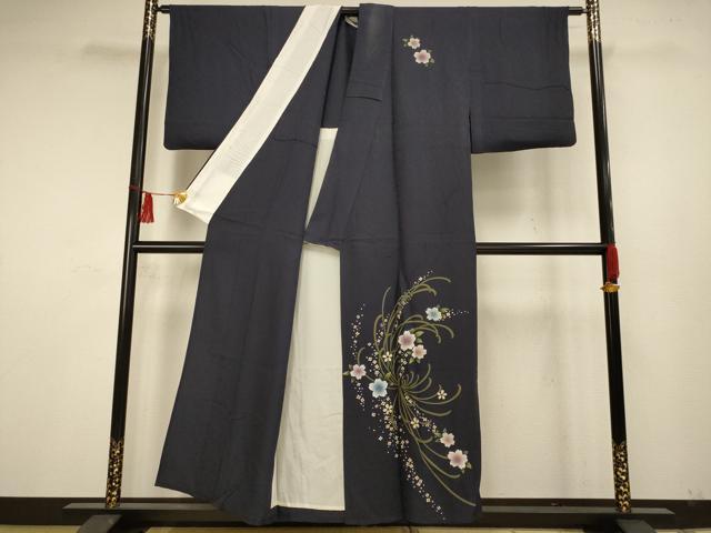 平和屋着物▽訪問着　単衣　草花文　正絹　逸品　AAAS4977fy 平和屋着物▽訪問着 単衣 草花文 正絹 逸品 AAAS4977fy