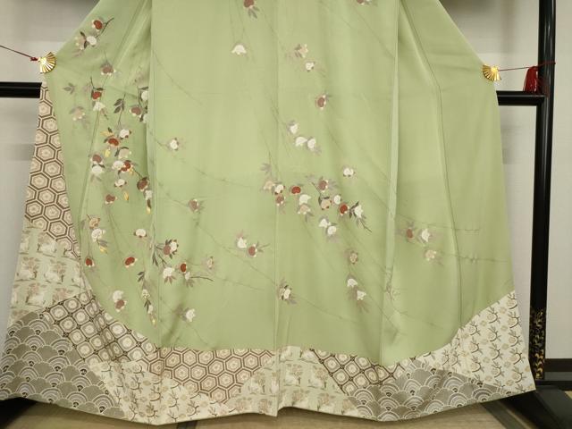 平和屋着物○訪問着 駒刺繍 吉祥橘文 金彩 正絹 逸品 AAAS6668ck 平和