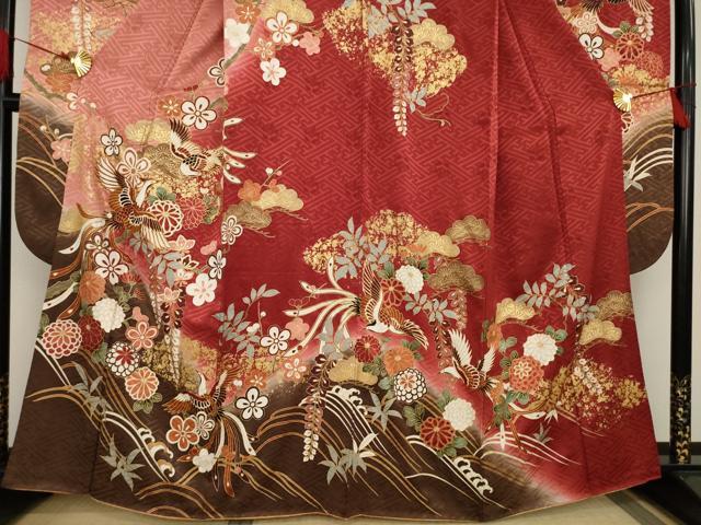 平和屋着物○豪華振袖 鳳凰花文 金糸 正絹 逸品 AAAS6688ck