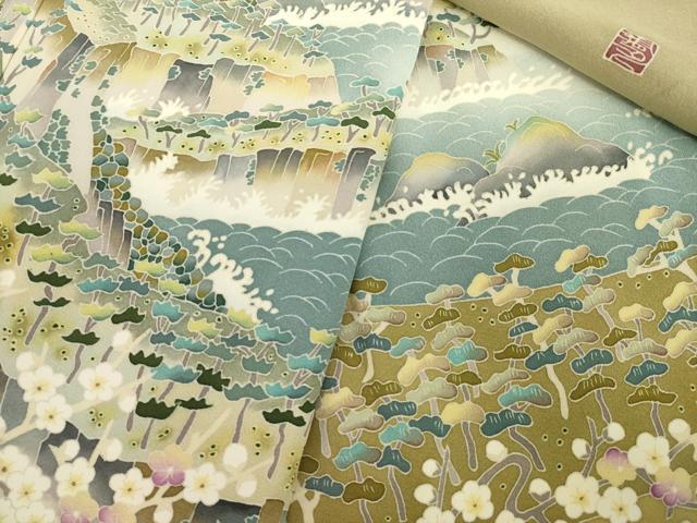 平和屋着物○本加賀友禅作家 南野萌仙 色留袖 海風 反端