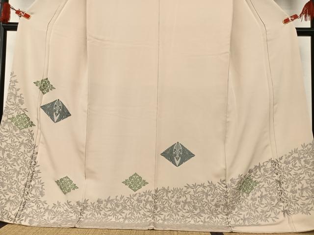 平和屋着物○訪問着 唐織 双鳥葵 桐竹鳳凰文 ロング丈