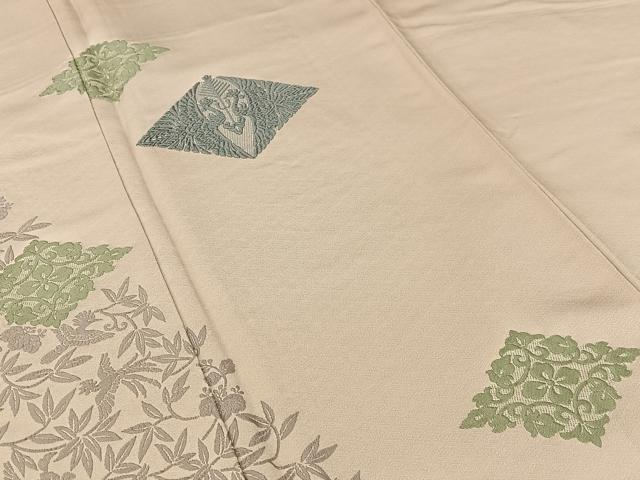 平和屋着物○訪問着 唐織 双鳥葵 桐竹鳳凰文 ロング丈