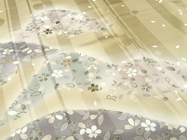 平和屋着物○染色作家 林淳一 訪問着 竹屋町刺繍 桜山 暈し