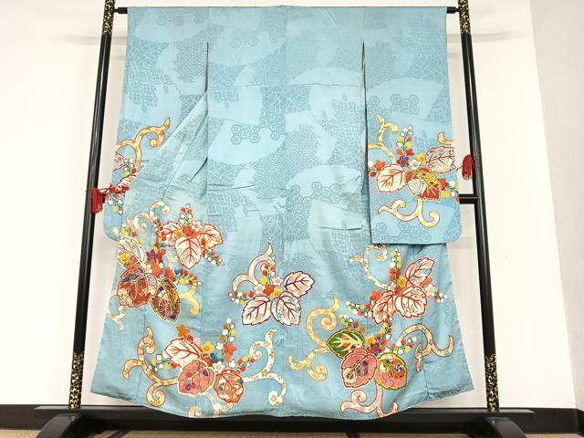 平和屋着物●アンティーク　大正ロマン　振袖　桐　金彩　正絹　逸品　AAAT0529zg 平和屋着物○アンティーク 大正ロマン 振袖 桐 金彩 正絹 逸品 AAAT0529zg