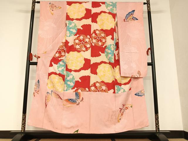 染色　パンフレット 平和屋2□染色作家 斉藤三才 太鼓柄袋帯 花蝶文 金彩 逸品