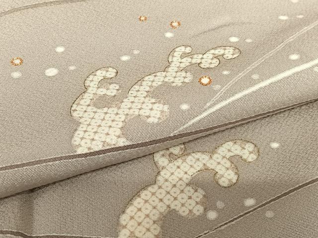 平和屋着物●極上　訪問着　訪問着　友禅　駒刺繍　立波文　金彩　正絹　逸品　AAAT0536zg 平和屋着物○極上 訪問着 訪問着 友禅 駒刺繍 立波文 金彩 正絹