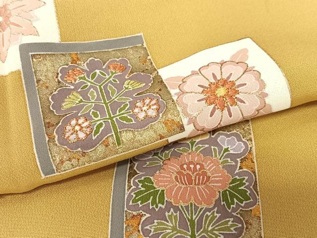 平和屋着物○訪問着 友禅 駒刺繍 色紙重ね花文 暈し染め