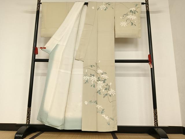 平和屋着物○本場大島紬 流水文 正絹 逸品 AAAZ1820ph