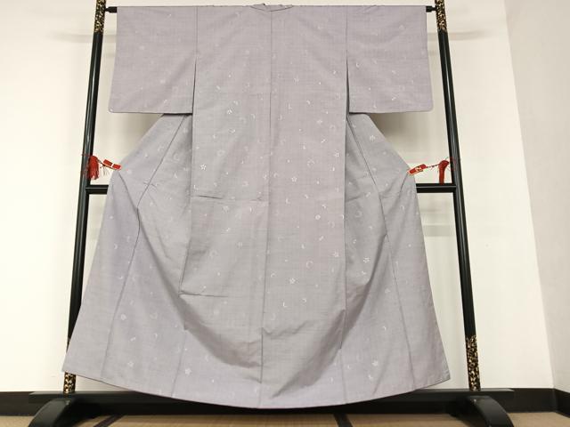 平和屋着物○紅花紬 米沢 霞文 正絹 逸品 CAAX5898gh